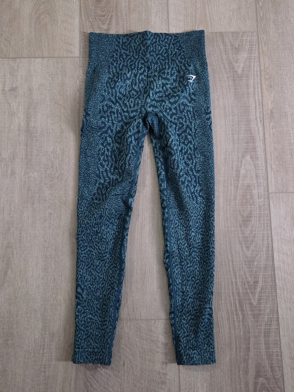 NWOT Gymshark Teal Patterned High-Rise Leggings